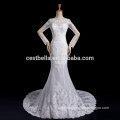 Vestido De Noiva Long Sleeve Lace Wedding Dress with Long Tail Luxury Robe De Marriage Marriee